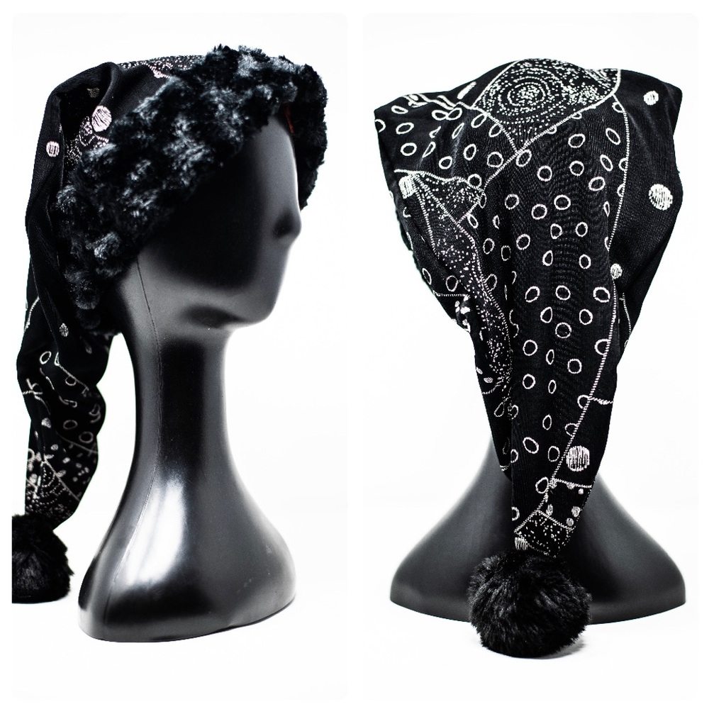 KÖLEKTIV KOUTURE: Black Patch Santa Hat